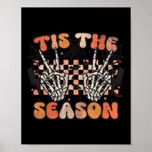 Detta är sätet Halloween Skeleton Costume Retro Gr Poster