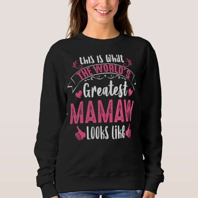 Detta är vad 2019s Underbarare mamaw ser ut T Shirt (Framsida)