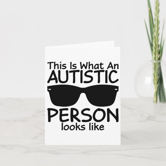 Detta är vad en autistisk person ser ut som autism kort (Framsida)
