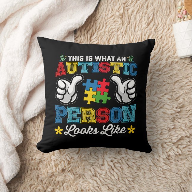 Detta är vad en autistisk person ser ut som autism kudde (Filt)