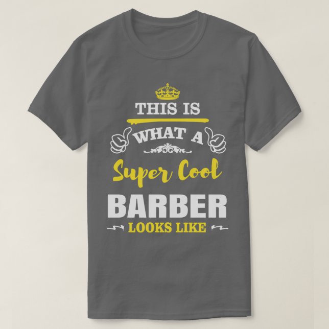 DETTA ÄR VAD EN COOLA BARBER SER UT SOM T SHIRT (Design framsida)