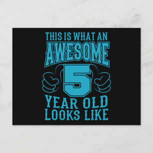 DETTA ÄR VAD EN FANTASTISK 5-ÅRING Fyller 5 år Vykort