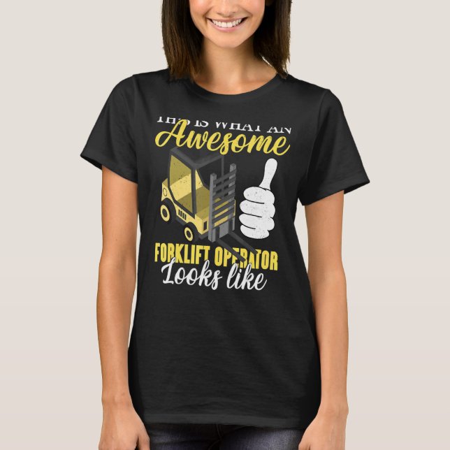 Detta är vad en Fantastisk-gaffeloperatör ser ut s T Shirt (Framsida)