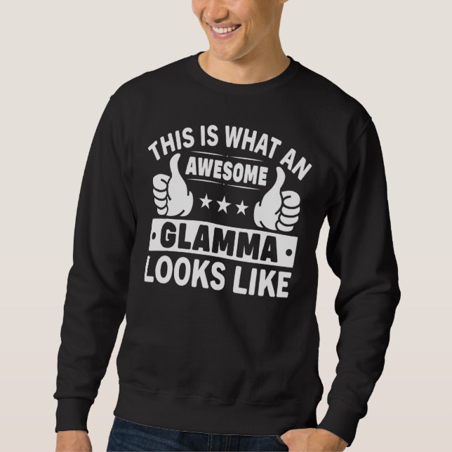 Detta är vad en Fantastisk-Glamma ser ut som Glamm Lång Ärmad Tröja (Framsida)