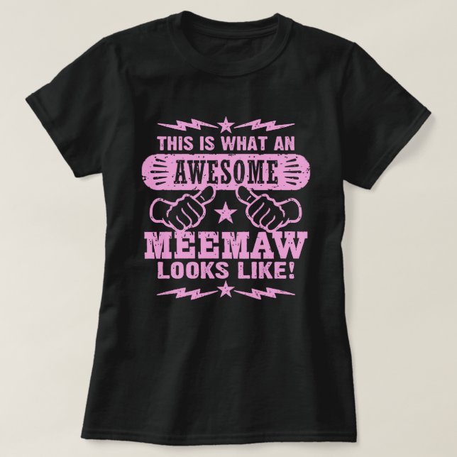 Detta är vad en Fantastisk MeeMaw ser ut som T Shirt (Design framsida)