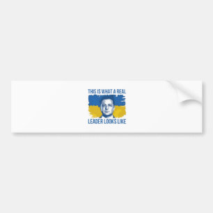 Detta är vad en verklig ledare ser ut som Ukraina Bildekal