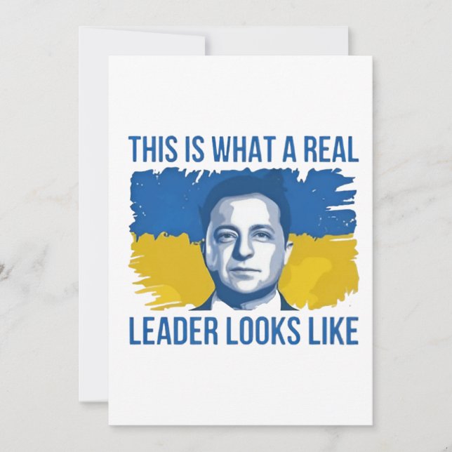 Detta är vad en verklig ledare ser ut som Ukraina Inbjudningar (Framsida)