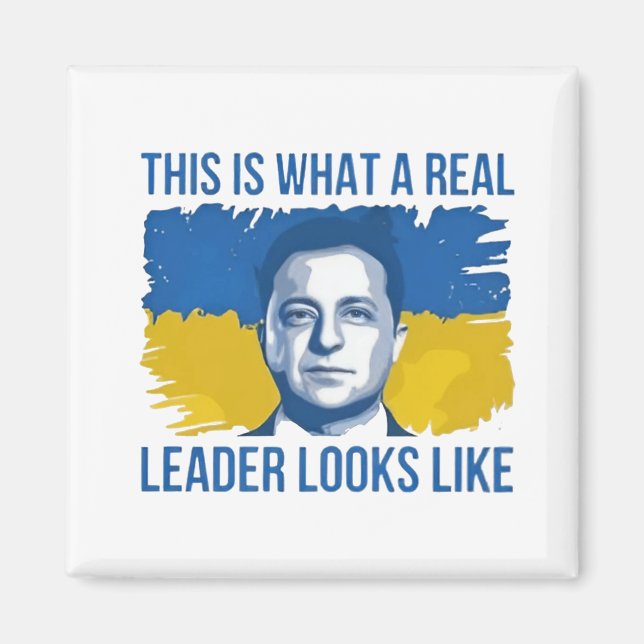Detta är vad en verklig ledare ser ut som Ukraina Magnet (Framsidan)