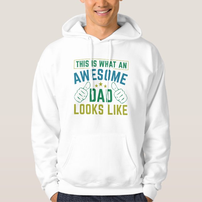 Detta är vad ett Fantastisk Pappa ser ut som Hoodie (Framsida)