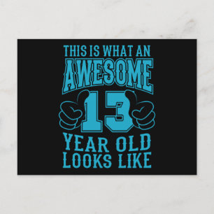 DETTA ÄR VAD FANTASTISK 13 ÅR GAMLA 13:e födelseda Vykort