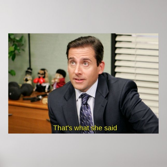 Detta är vad hon sade Michael Scott Poster (Framsidan)