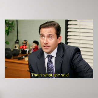 Detta är vad hon sade Michael Scott Poster