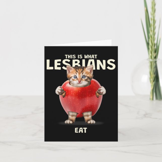 Detta är vad Lesbiskarna ETT - Funny Cat Graphic ( Kort (Framsida)