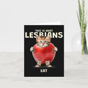 Detta är vad Lesbiskarna ETT - Funny Cat Graphic ( Kort