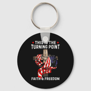 Detta Är Vändpunkten Patriotisk Kristna Tro Nyckelring
