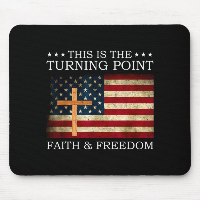 Detta Är Vändpunkten Patriotiska Kristna Tron Musmatta (Framsidan)