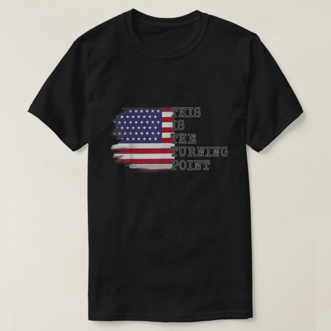 Detta är vändpunkten USA flagga Tee (Design framsida)