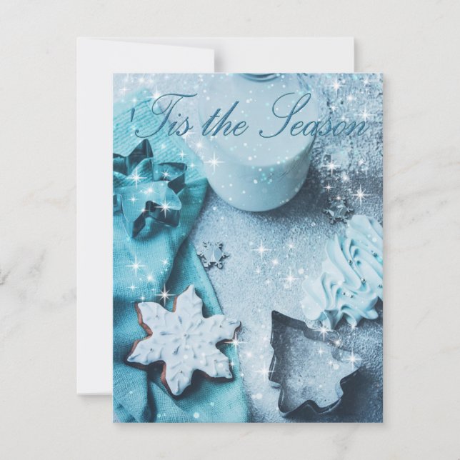 Detta årstidsblått julfoto Glitter (Framsida)