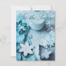 Detta årstidsblått julfoto Glitter