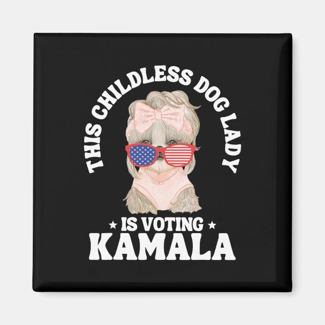 Detta barnlösa Dam röstar om Kamala 2024 Funn Magnet (Framsidan)