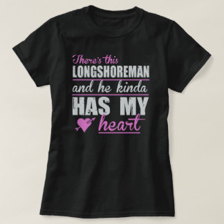 Detta dam hjärta är med en Longshoreman T Shirt