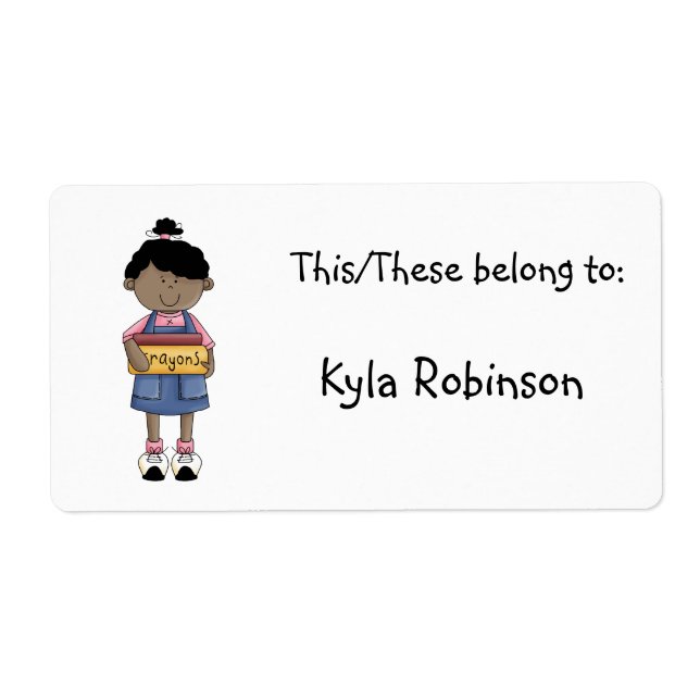 Detta/dessa tillhör:-Personalisera objekt+Namn Fraktsedel (Framsidan)