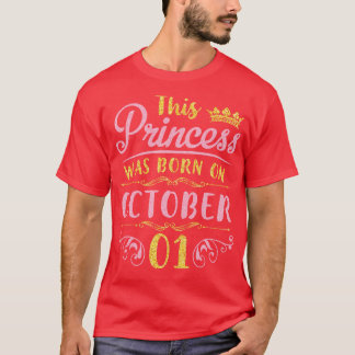 Detta föddes den 1 oktober 2001 Grattis på födelse T Shirt