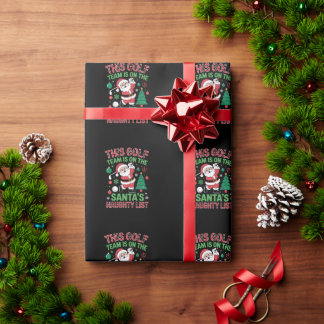 Detta golfteam är på jul tomtens naughty lista jul presentpapper