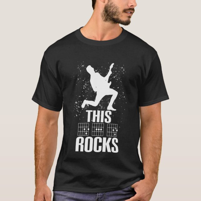 Detta Guitar Chords i PAPPA Sten T Shirt (Framsida)