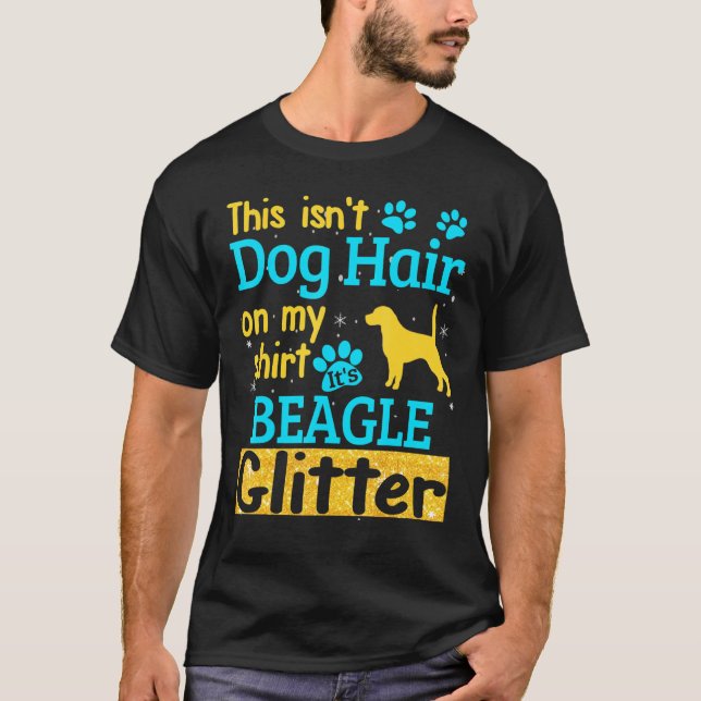 Detta Isnt-Hund håller sin beagle Glitter T Shirt (Framsida)