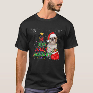 Detta Jolly Shih Tzu Hund God jul T Shirt