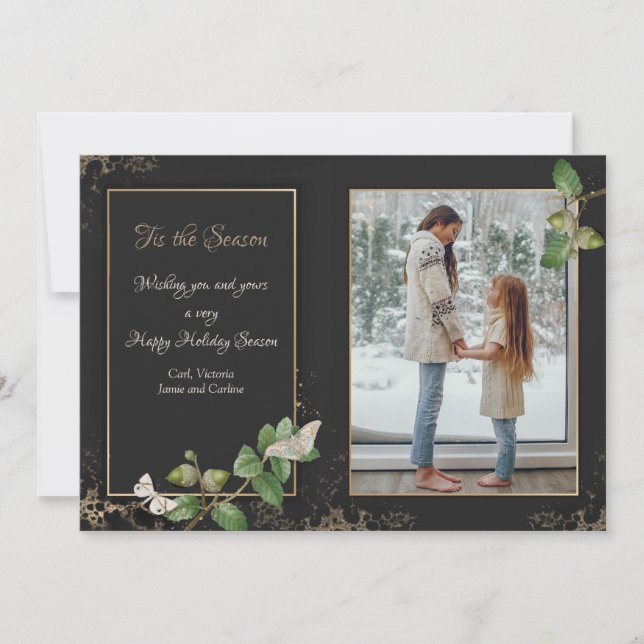 Detta Julhälsningar säsongsfotokort (Framsida)