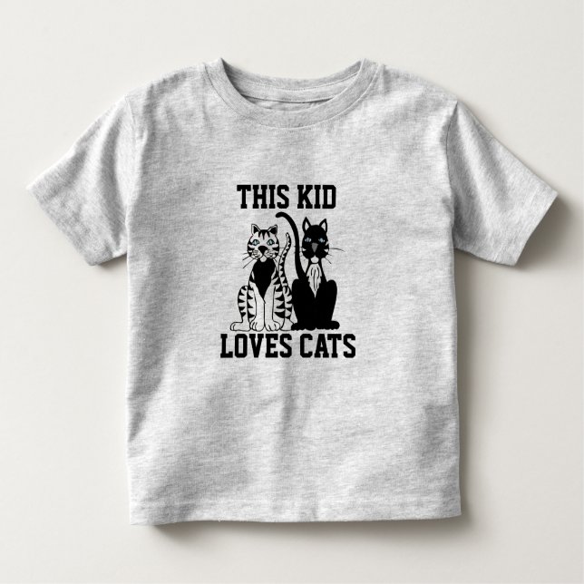 DETTA KID KÄRLEK CATS CAT SMÅBARN T-SHIRTS (Framsida)