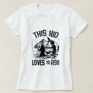 Detta Kid Kärlek till fiskets fiskebåtar T Shirt