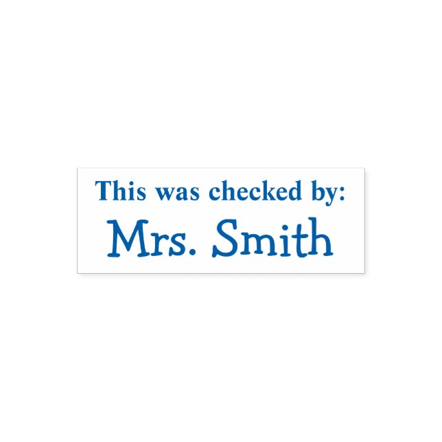 "Detta kontrolleras av" Personlig Rubber Frimärke Självfärgande Stämpel (Design)