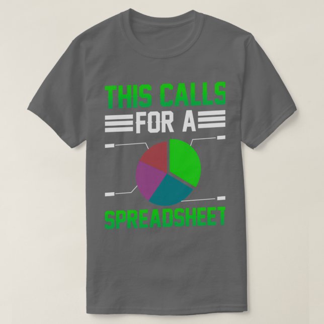 Detta kräver ett kalkylblad för Bord-redovisning T Shirt (Design framsida)