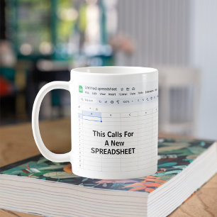 Detta kräver ett nytt kalkylblad - ett roligt kont kaffemugg