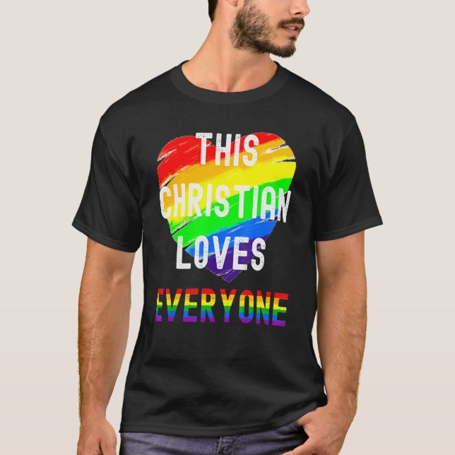 Detta kristna Kärlek alla inklusive LGBT G T Shirt (Framsida)