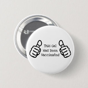 "Detta läkemedel har vaccinerats" Tumpen Knapp
