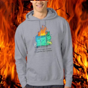Detta lilla ljus: Dumpster Fire Design Hoodie