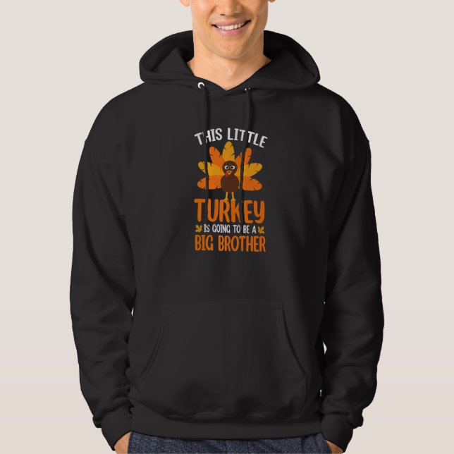 Detta lilla Turkiet kommer att bli en storebror Hoodie (Framsida)