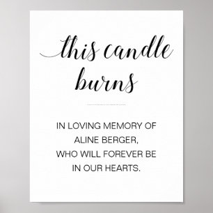 Detta ljus brinner i kärleksfull minne begravning poster