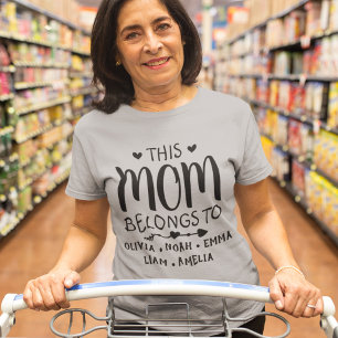 Detta Mamma Tillhör Anpassningsbar Kids Namn T Shirt