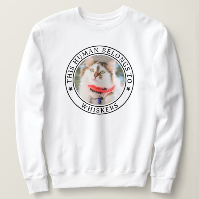 Detta mänskliga Tillhör till Hund Cat Namn - Anpas T Shirt (Design framsida)