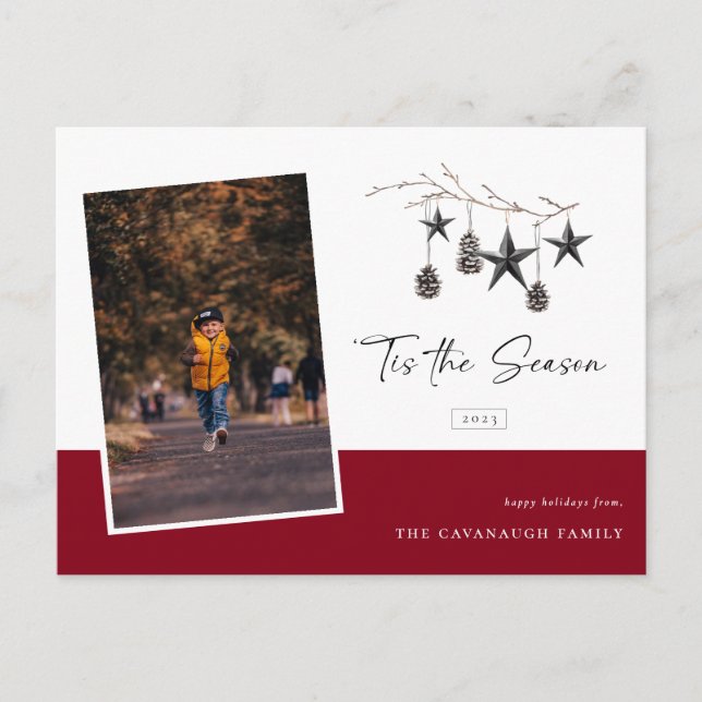 "Detta Mysiga vykort för foto-Helgdag för säsong (Framsida)