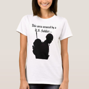 Detta område som säkras av en U.S.-soldatT-tröj T-shirt