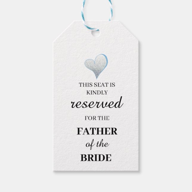 Detta säte är vänligt reserverat för far vid presentetikett (Framsidan)