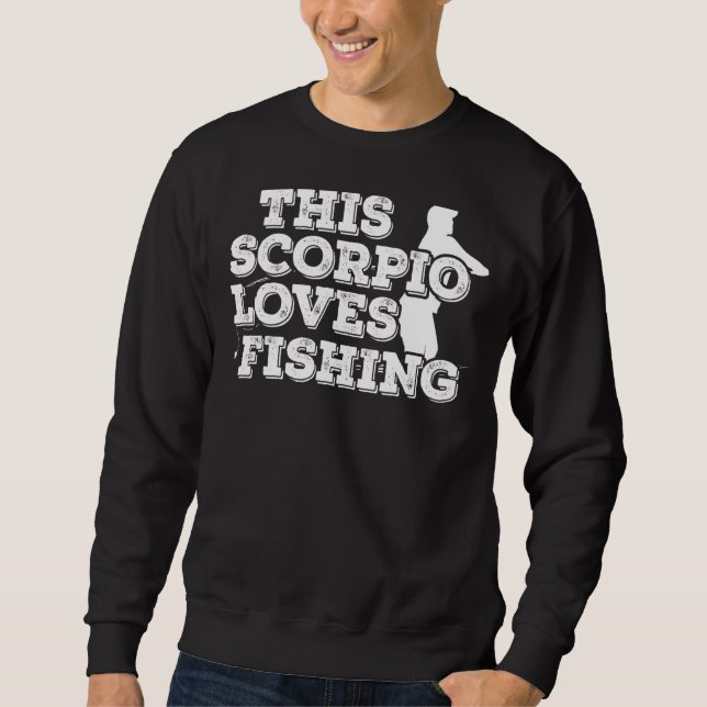 Detta Scorpio Kärlek-fiske Lång Ärmad Tröja (Framsida)
