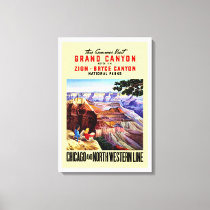 Detta sommarbesökgrand Canyon Canvastryck