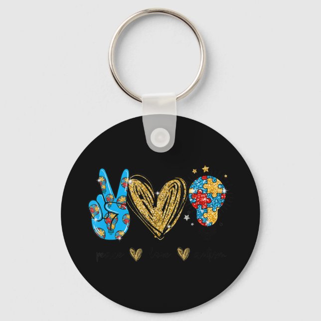 Detta Speciell är perfektens gåva till Autism A Nyckelring (Framsida)